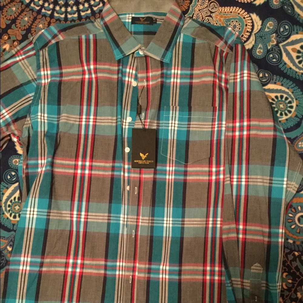 Sweet XL plaid button up. NWT